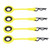 4PCS RC Body Clips Pins RC Car Shell Body Fixed Clips Retainer Silicone Metal Universal for 1/10 Model CarYellow