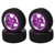 4Pcs RC Car Tire 1/10 Aluminium Alloy 5 Poke Wheel Accessory Set Kit for ReplacementPurple