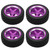 4Pcs RC Car Tire 1/10 Aluminium Alloy 5 Poke Wheel Accessory Set Kit for ReplacementPurple