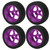 4Pcs RC Car Tire 1/10 Aluminium Alloy 5 Poke Wheel Accessory Set Kit for ReplacementPurple