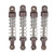 2 Pair RC Metal Universal Shock Absorber Damper Set with Shock Mount for WPL C14 RC Car Upgrade PartsTitanium Color