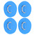 4 Pcs PVC Patch Elastic Rope Set D Ring Patch Bungee Cord Set Stainless Steel D Ring PadBlue
