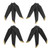 4 Pcs 3 Blade Drone Propeller Replacement Low Noise Drone Propeller Accessories for Air 2Black Gold Edge