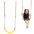 EVA Soft Adjustable Board Swing Seat with Rope Children Fitness Hanging Swing Chair Toy(Yellow)