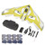 RC Plane Kit Glider Remote Control Airplane EPP Foam Aircraft with LED Light for Beginners Adults Kids Yellow 2 Batteries