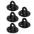 5Pcs Eye Plate Thickened Black Stainless Steel Enhanced Load Bearing Heavy Duty Pad Eye Plate 5mm/0.20n