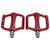 Enlee Bicycle Pedals Aluminum Alloy DU Bearing Bike Flat Pedal for Road Mountain BikesRed