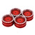 4PCS Aluminum Mesh Pattern Wheel Rims Hub for Axial SCX24 AXI90081 AXI00001 1/24 RC CarRed