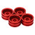 4PCS Aluminum Mesh Pattern Wheel Rims Hub for Axial SCX24 AXI90081 AXI00001 1/24 RC CarRed