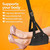 Travel Footrest Hammock Length Adjustable Airplane Foot Hammock Relax Foot Hanger for Long Trip, Offices