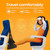 Travel Footrest Hammock Length Adjustable Airplane Foot Hammock Relax Foot Hanger for Long Trip, Offices