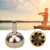 38MM All Metal Fishing Wheel Handle Modification Power Knob Reel for 2000-6000 Model Spinning Reels(Café d'or )