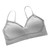 Wireless Bra Pure Color Comfortable Delicate Breathable Strong Support Seamless Sports Vest Bra Grey