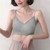 Wireless Bra Pure Color Comfortable Delicate Breathable Strong Support Seamless Sports Vest Bra Grey