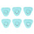 6Pcs PVC D Ring Patch Elastic Rope Set Stainless Steel D Ring Patch Bungee Cord Set for Inflatable Boats Canoes Kayaks Surfboards Vertical Paddle Boards Cyan