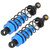 2Pcs RC Shock Absorber 82mm Aluminum Alloy RC Damper Upgrade Parts for Tamiya CC01 CC02Blue
