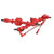 RC Metal Bridge Set Aluminum Alloy Red High Strength Remote Control Car Parts Accessories