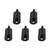 5 PCS Stainless Steel Eye Plate Ceiling Hook Pad Eye Plate Reinforced Load Bearing Door Fixing Buckle Oval Black 8mm/0.31in