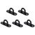 5 PCS Stainless Steel Eye Plate Ceiling Hook Pad Eye Plate Reinforced Load Bearing Door Fixing Buckle Oval Black 8mm/0.31in