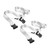 2PCS Luggage Strap Adjustable Polyester Baggage Buckle Strap for Travelling 150x2.5cmSilver