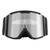 Adult Ski Goggles Double Layer Anti Fog Large Field Cylindrical Snow Goggles Windproof Climbing Glasses Black Frame Silver Lens