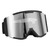 Adult Ski Goggles Double Layer Anti Fog Large Field Cylindrical Snow Goggles Windproof Climbing Glasses Black Frame Silver Lens
