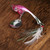 Zinc Alloy Rotating Feather Hook Sequin Lifelike Artificial Bait Fishing Lure Swimbait AccessoryPink