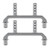 Aluminium Alloy Car Shell Support Bracket for WLtoys A959 A979 A969 1/18 RC Truck Titanium