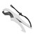 Fishing Gripper Gear Tool ABS Grip Tackle Holder Fish Clamp with Adjustable Rope (White, S)