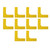 10 PCS Tennis Court Line Boundary Markers Right Angle Plane Landmark Court Marker for Football Badminton Yellow