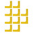 10 PCS Tennis Court Line Boundary Markers Right Angle Plane Landmark Court Marker for Football Badminton Yellow