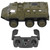 2.4GHz High Speed Remote Control Armored Car 6WD 1/16 Scale RC Military Truck Toy