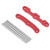 RC Front Rear Bulkhead Tie Bars Aluminum Alloy High Strength Stable Bulkhead Tie Bars for TRAXXAS SLASH 1/10 RC Car Red
