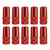 10Pcs Bike Bicycle Aluminum Alloy Tire French Valve Protective Stem Cap(Red)
