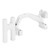 Steering Servo Mount Aluminum Alloy Wear Resistant Lightweight Servo Bracket for Replacement Silver