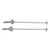 1 Pair RC Car Front Rear Universal Drive Shaft Transmission Shaft for TRAXXAS SLEDG 1/8 4WD Silver