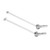 1 Pair RC Car Front Rear Universal Drive Shaft Transmission Shaft for TRAXXAS SLEDG 1/8 4WD Silver