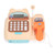 Children Play Cash Register Toy Fun Supermarket Checkout Toy with Microphone Sounds for Boys Girls Toddlers Brown