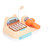 Children Play Cash Register Toy Fun Supermarket Checkout Toy with Microphone Sounds for Boys Girls Toddlers Brown