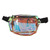 Transparent Iridescent Fanny Pack Shiny Waist Belt Bag with Zipper Waterproof PVC for Travel Party Running Hiking