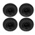 4PCS RC Car Rubber Tires Plastic Wheel Hubs High Performance Universal for 1/10 Remote Control Crawler Black