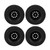 4PCS RC Car Rubber Tires Plastic Wheel Hubs High Performance Universal for 1/10 Remote Control Crawler Black