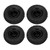 4PCS RC Car Rubber Tires Plastic Wheel Hubs High Performance Universal for 1/10 Remote Control Crawler Black