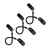 3pcs Black Cap Retainer Hat Clip for Fishing Apparel Keeper Holder and Coiled Cord