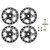 Aluminum Alloy RC Car Hub Set with M2 Anti Skid Nut and Cross Wrench for Axial SCX24 1/24 Scale Model Car Titanium Color