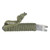 Stainless Steel Pocket Pry Bar with Paracord MultiPurpose Mini Crowbar Crank Scraper(Military Green )