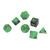 4 Set Plastic Polyhedral Dice Learning Polyhedral Dice Cubes with Clear Gold Numbers for Math Teaching Board Games Green