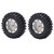 2pcs RC Wheel Hub Tires Durable Aluminum Alloy Wheel Rubber Tire for CC01 MST D90 SCX10 1/10 RC Climbing Car TireSilver