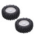 2pcs RC Wheel Hub Tires Durable Aluminum Alloy Wheel Rubber Tire for CC01 MST D90 SCX10 1/10 RC Climbing Car TireSilver