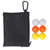 6Pcs Golf Balls Set 3 Colors Textured Surface Balls and PU Storage Pouch Golf Equipment Kit for Golf Enthusiast Training